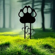 Pet Dog Grave Markers Premium Sturdy Decoration Unique Durability Metal Gift