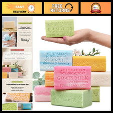 Natural Soap Variety Pack - 8 Bars Goat Milk, Eucalyptus, Manuka Honey More -