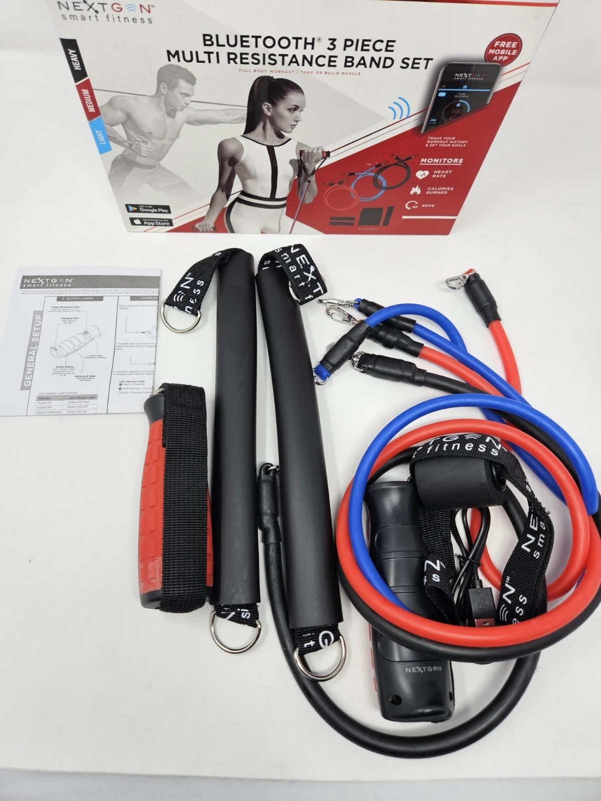 Nextgen Bluetooth Resistance Band, Smart Fitness Exercise Bands