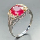 Handmade   Ruby Ring 925 Sterling Silver Size 8 /R467594