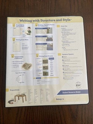 IEW Student Resource Binder Writing with Style and Structure