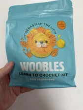 The Woobles  Crochet Kit Sebastian The Lion New