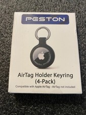 4 Pack Compatible with Apple Airtag Holder with Keychain,IPX8 Waterproof GPS