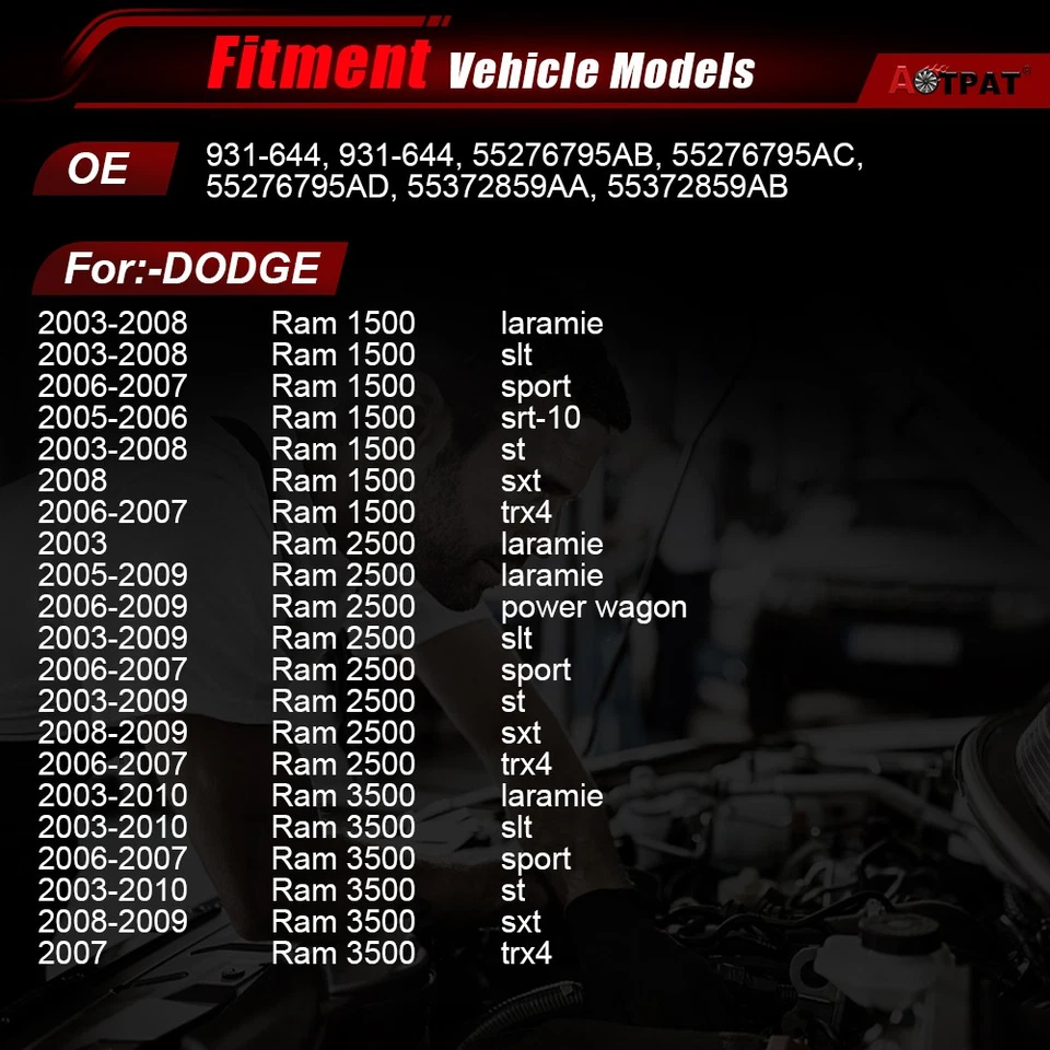 Rear Left Side Door Lock Actuator 931-644 For 2003-2010 Dodge Ram 1500 2500 3500 - Image 2 of 4