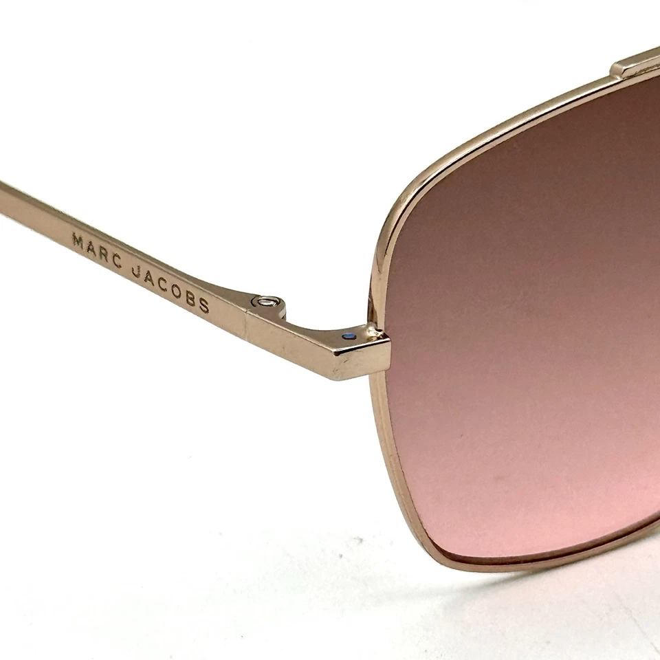 Marc Jacobs Designer Aviator Sunglasses Pink & Gold Fashion Frame Two-Tone Lens - Image 3 of 4