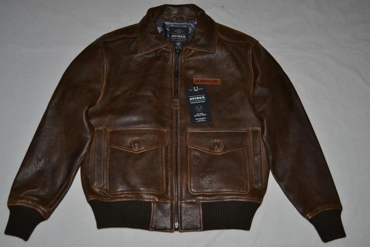 Avirex Sky Charmer New Vintage A2 Brown Leather Jacket | eBay