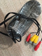SatelliteSale CCTV Security Camera BNC Cable 2-in-1 Video Power Cord 3 pack