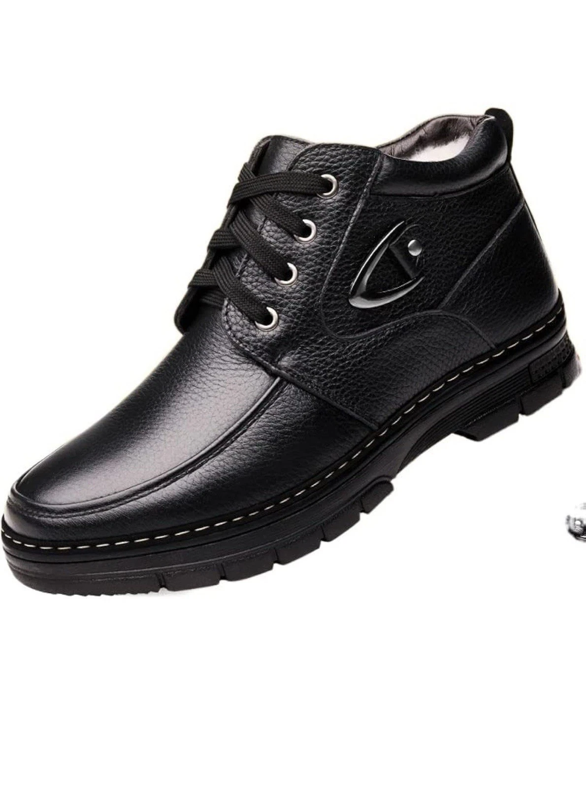 Men's Snow Boots Winter Cotton Shoes High-top Boots Flat Shoes Cotton Shoes Sz 9