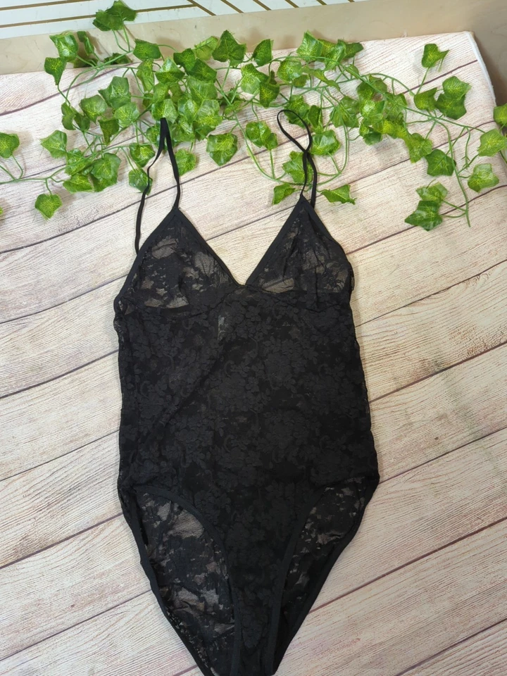 Sexy body de malla de encaje negro para mujer American Apparel talla mediana/grande Foto 2 de 4