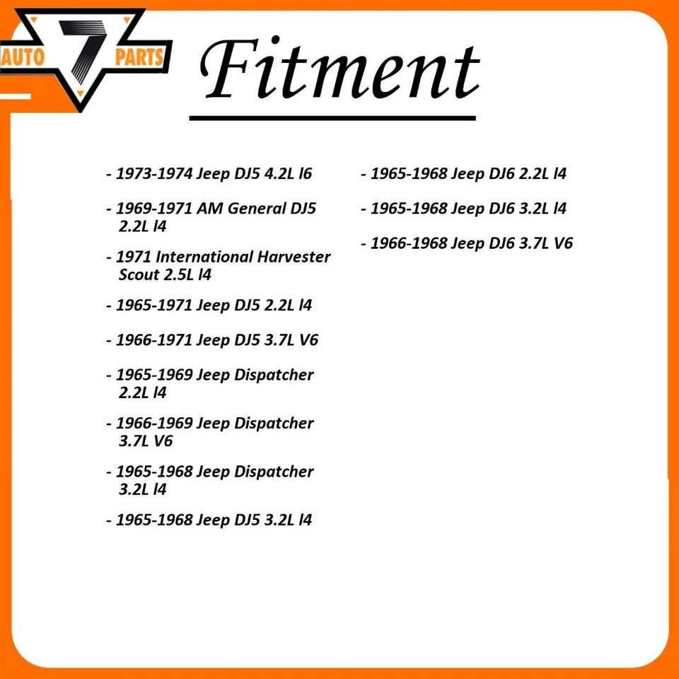 Передние задние амортизаторы FCS для 1972-1974 AM General DJ5 - Изображение 4 из 4