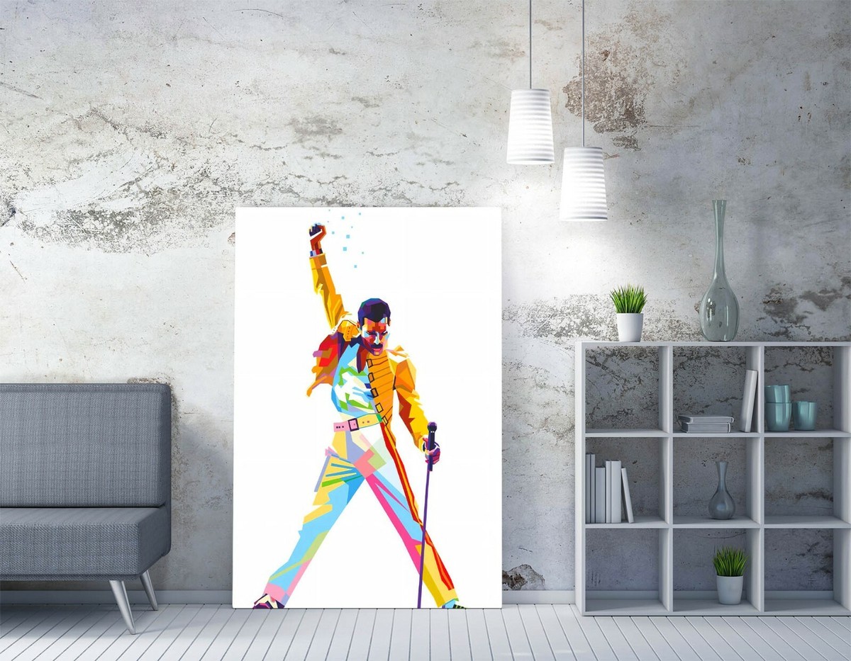 絵画 Fred mercury  97x130cm 絵画 Fred mercury 97x130cm Freddie Mercury Painting by Paula