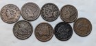 Lot of 8 Us Large Cents