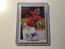 2021 Leaf Memories College Football D.J. UIAGALELEI Rookie AUTO #D /35 02