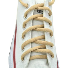 Oval Sneakers Shoelaces "Beige" 45" Athletic Shoelaces 1,2,4,6.12 Pairs
