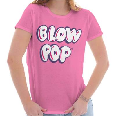 Retro Charms Blow Pop Candy Lollipop Logo Graphic T Shirts for Women T-Shirts