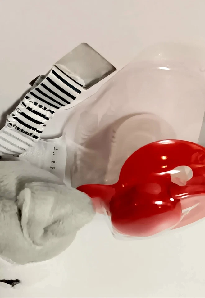 Carters 2015 Perrito Gris Blanco Peluche y Chupete Clip En Nuevo de Lote Antiguo Foto 3 de 4