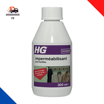 HG Imperméabilisant Textiles Mixtes – 300 Ml, Efficace Sur Coton, Lin, Laine, Lavage Main Ou Machine, Anti-Pluie Et Taches