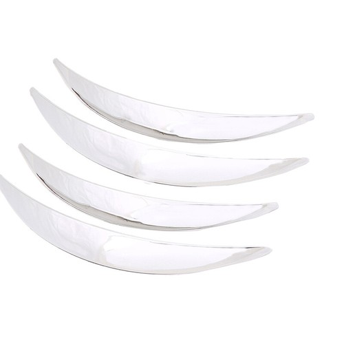 4PCS Chrome Car Wheel Eyebrow Protector Strips Trim Lip Fender Flare Strickers - Picture 3 of 11