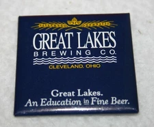 GREAT LAKES BREWING CO Cleveland Ohio Square PINBACK BUTTON