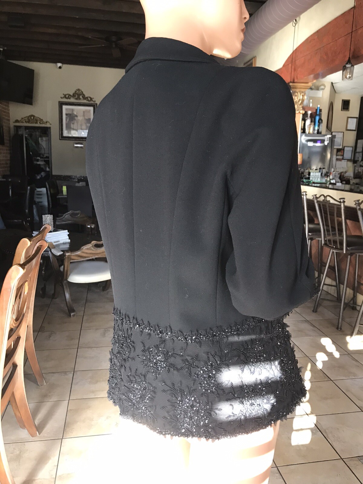 Escada Authentic Black Sequins Evening Blazer Wit… - image 6