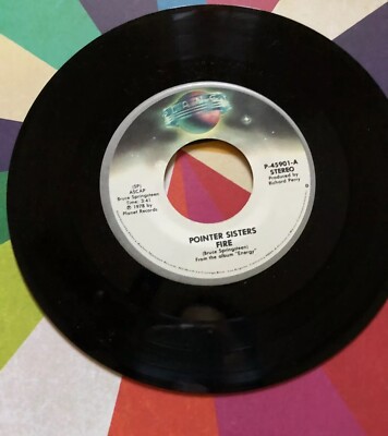 The Pointer Sisters Fire / Love Is Like a Rolling Stone (planet) 45 Vinyl