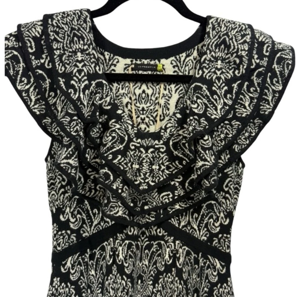 Vestido suéter Leifsdottir gola babado sem mangas lã cashmere XS - Imagem 4 de 4