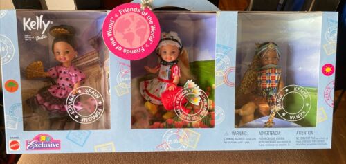 BARBIE DOLL SISTER KELLY FRIENDS OF THE WORLD SPAIN NETHERLANDS KENYA NEW SEALED