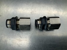 (2) Legris Stainless Bulkhead Union 1/2" FNPT x 12mm Tube Fitting