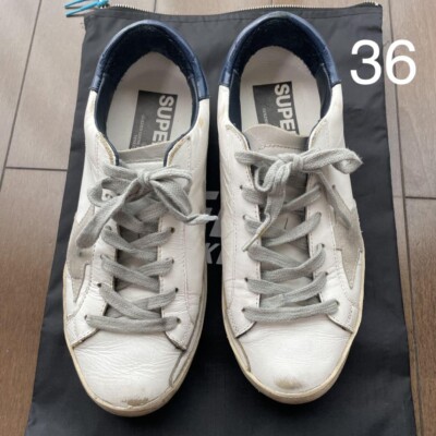 Golden Goose GGDB Women's Super-Star Sneakers Vintage Treatment Size36 US6