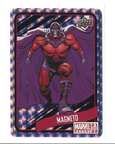 2021-22 cubierta superior Marvel anual Magneto retrodispersores inserto de pegatina #B10 - Imagen 1 de 2