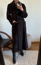 WOW Stunning Authentic Hermes Brown Llama Wool Long Duffle Coat Size 36