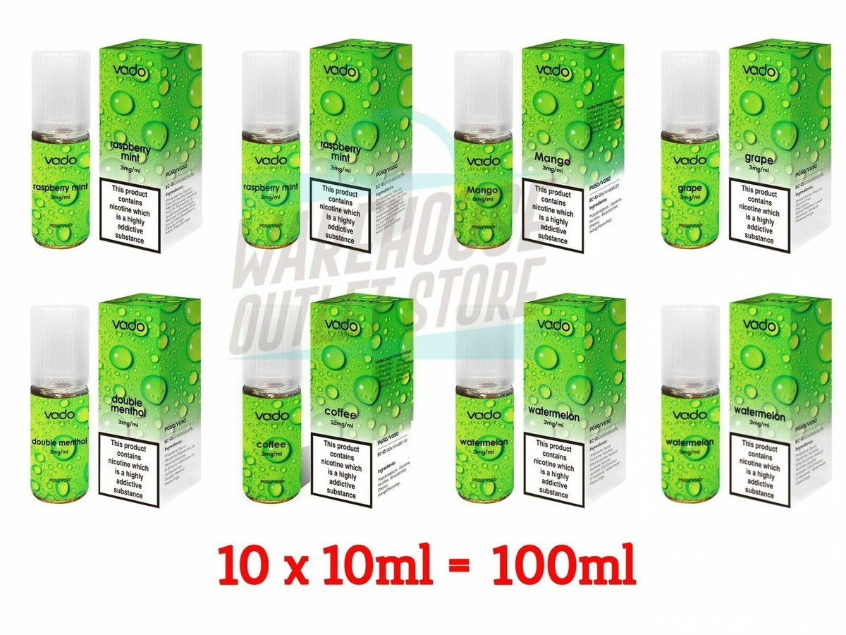 Vado E Liquid 50/50 VGPG 10 x 10ml (35 Flavours Available)