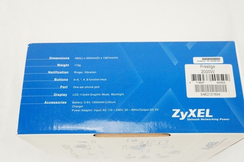 ZyXel Prestige 2000W VoIP Wi-Fi 2.4 GHz Cordless Phone - 第 3/5 張圖片