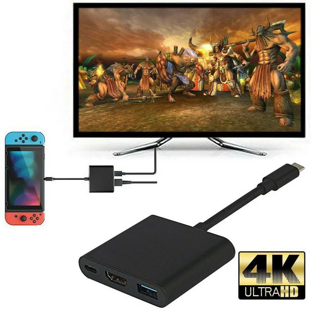 Siege nøgle Suradam 1080P 4K HDMI Adapter For Switch USBC HDMI Converter Type-C HUB Adapter |  eBay
