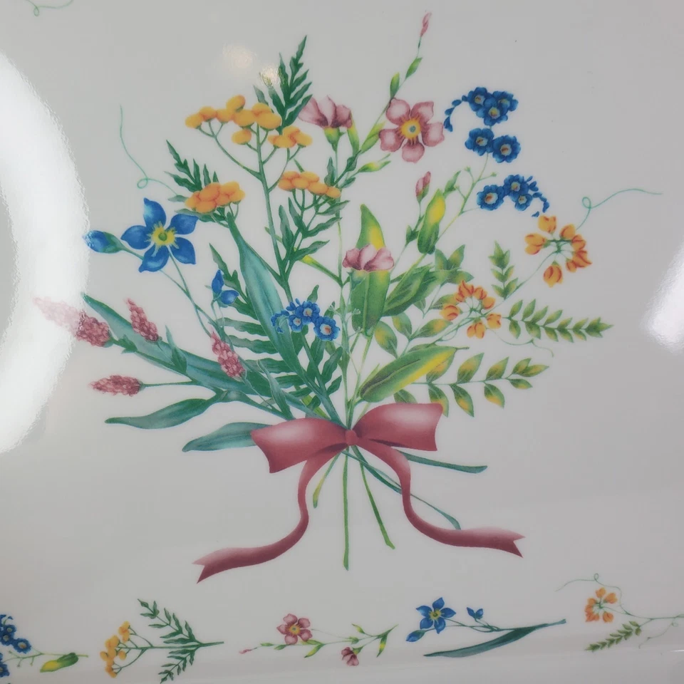 Bandeja de melamina con mango rectangular Corning Corelle My Garden 18" Foto 3 de 4