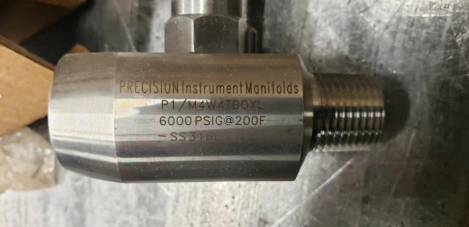 Precision P1/M4W4TBOXL 1/2" Bleeding Gauge Valve 1/2" NPT 6000 psi @ 200F 316SS - Image 3 of 4