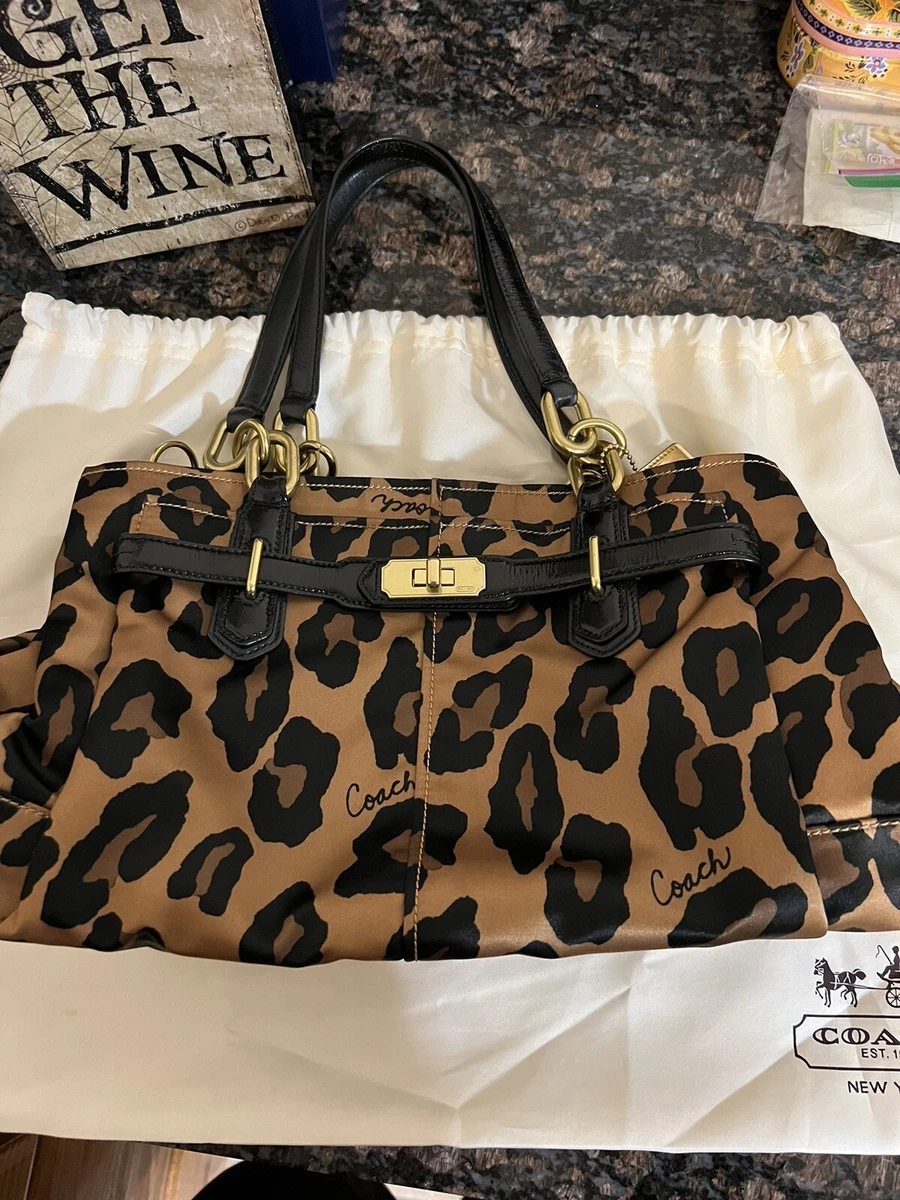 Coach ocelot online leopard purse