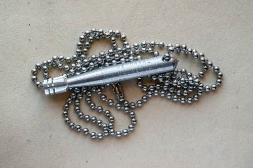Vintage WWII Era Torpedo Necklace US Naval Ordnance Station Forest Park Made USA - Picture 2 of 23