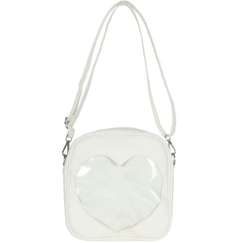 Japanese Transparent Itabag Kawaii Heart PU Leather Messenger Bag Shoulder Bag - Picture 17 of 17