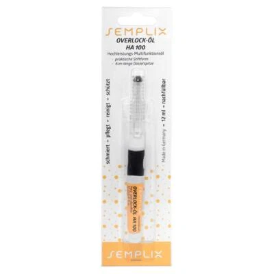 Semplix Overlock-Ölstift HA 100 (12 ml) für Overlock Nähmaschinen - nachfüllbar