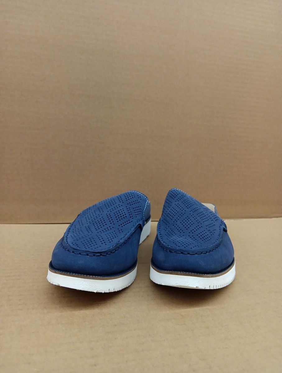 Hush Puppies Womens Chow Chow Perf Mule, Royal Navy Nubuck/blue