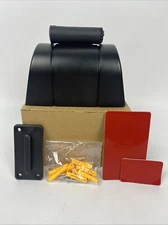 *OB* Barydat Blk Crowd Control Wall Mount Barrier with 78" Red Retractable Belt