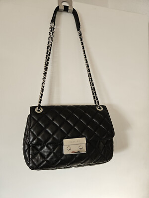 Michael Kors Tasche Sloan, gesteppt, quilted, schwarz, echtes, weiches Leder