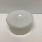 Vintage Style Anchor Hocking Round Milk Glass Refrigerator Dish With Lid~5.75" D