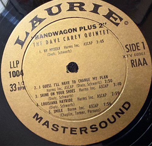 DAVE CAREY - Bandwagon Plus 2 ~ LAURIE 1004 {nm dg orig} mit Howie Collins - RAR - Bild 4 von 4