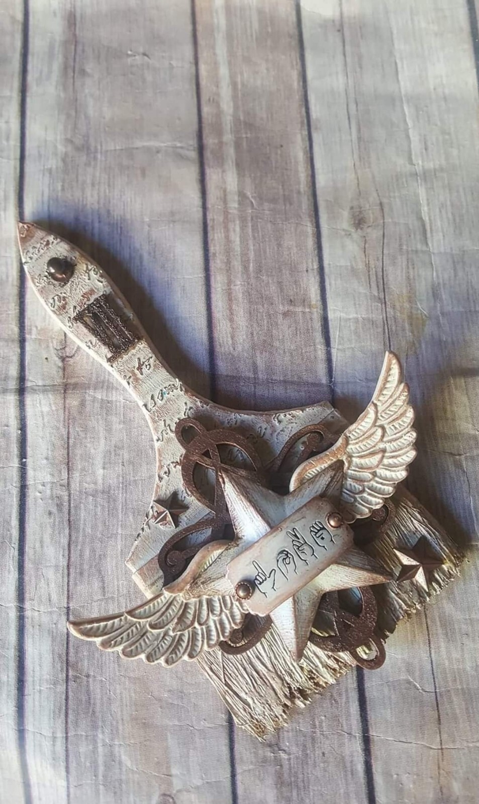 ASL LOVE Deaf Altered Art Distressed Paintbrush American Sign Language