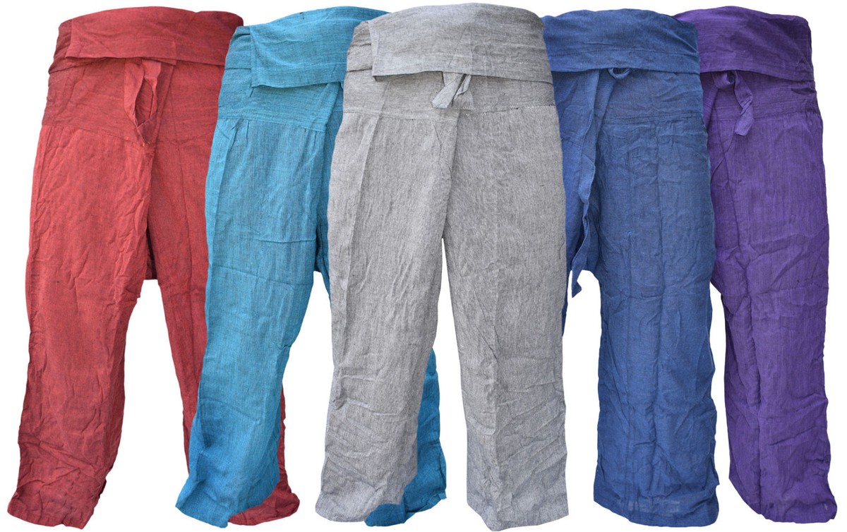 Pantalon Large En Coton-chanvre - Couleur Multicolore - Taille S à XL - Neuf Avec étiquette