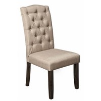 Alpine Furniture Button Tufted Parson Chair Salvaged Grey Acacia Finish Set 2 on sale Alpine Furniture Button Tufted Parson Chair Salvaged Grey Acacia Finish Set 2 on sale