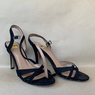 Buffalo London vintage Y2K black slingback sandals size EU 36/ US #S040 