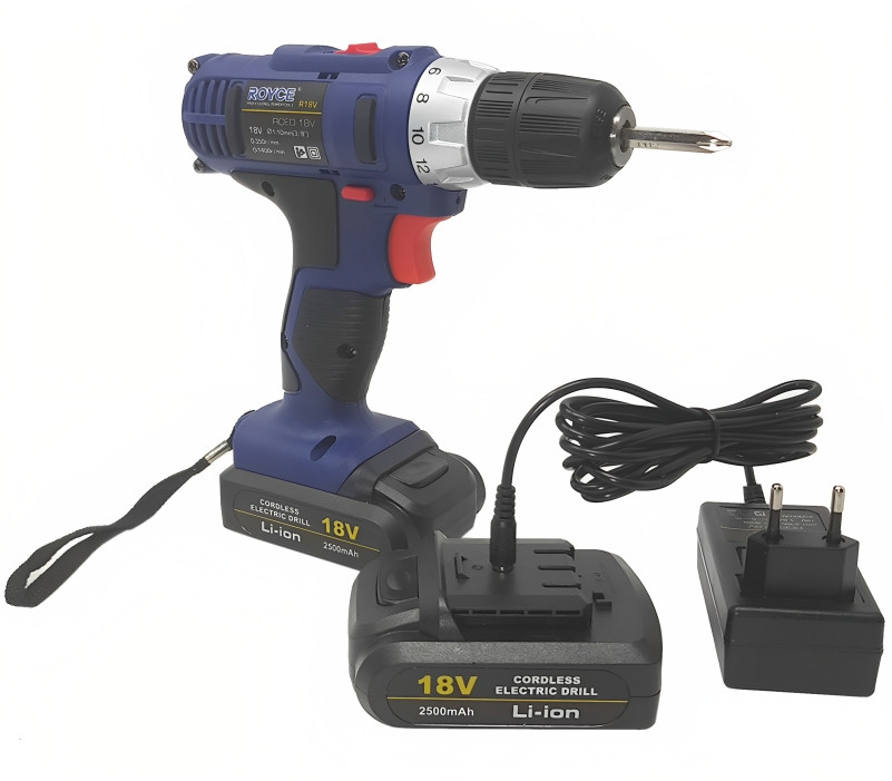 Trapano Avvitatore a Doppia Batteria  250 MAH  R-18V 1400 giri